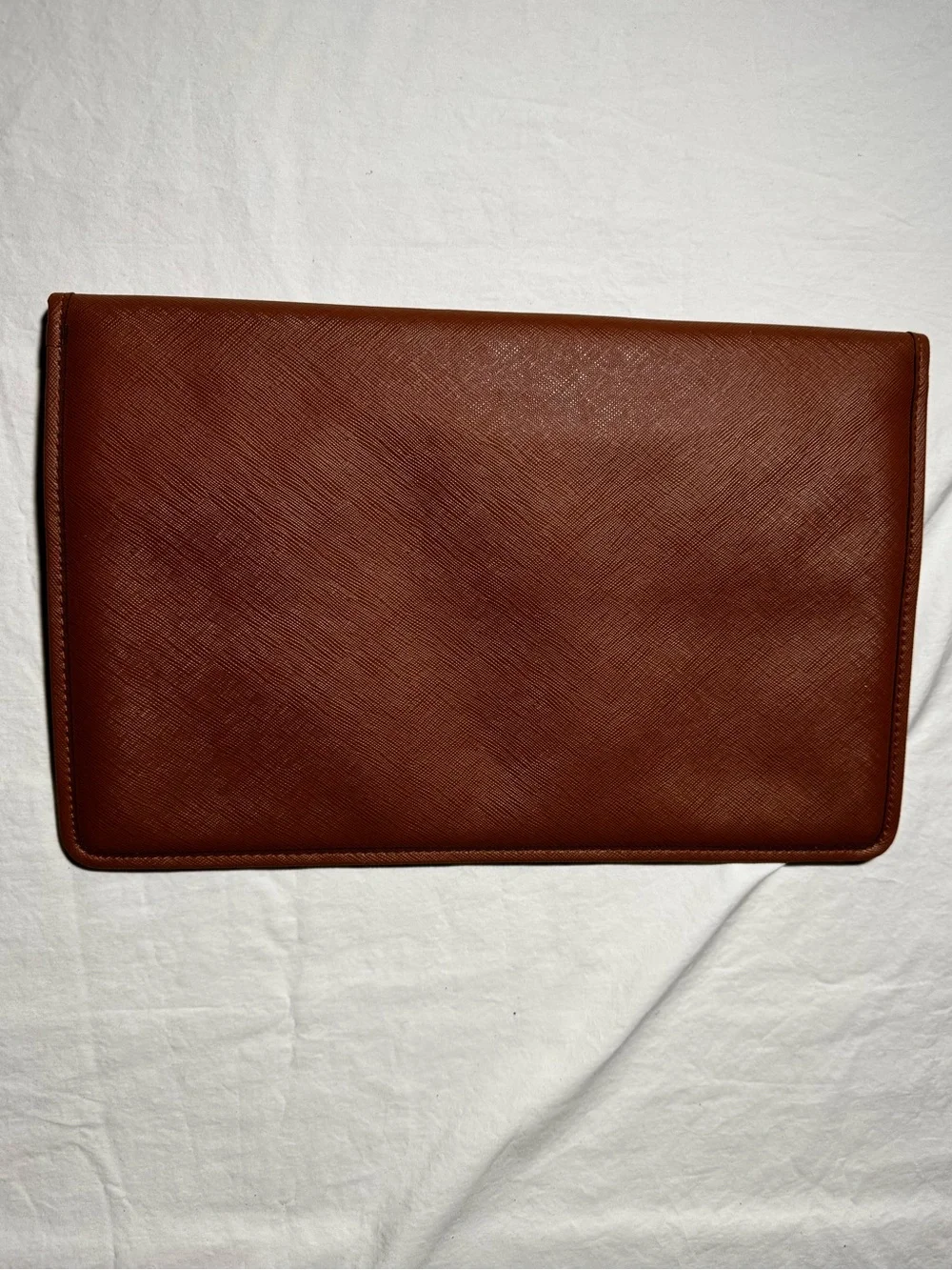 Michael Kors Brown Saffiano Leather Laptop Sleeve 11” 13” MacBook Air Tablet